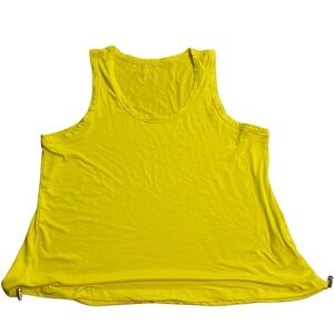 Cycle House Neon Green Workout Tank Top Cinched Waist Size Large